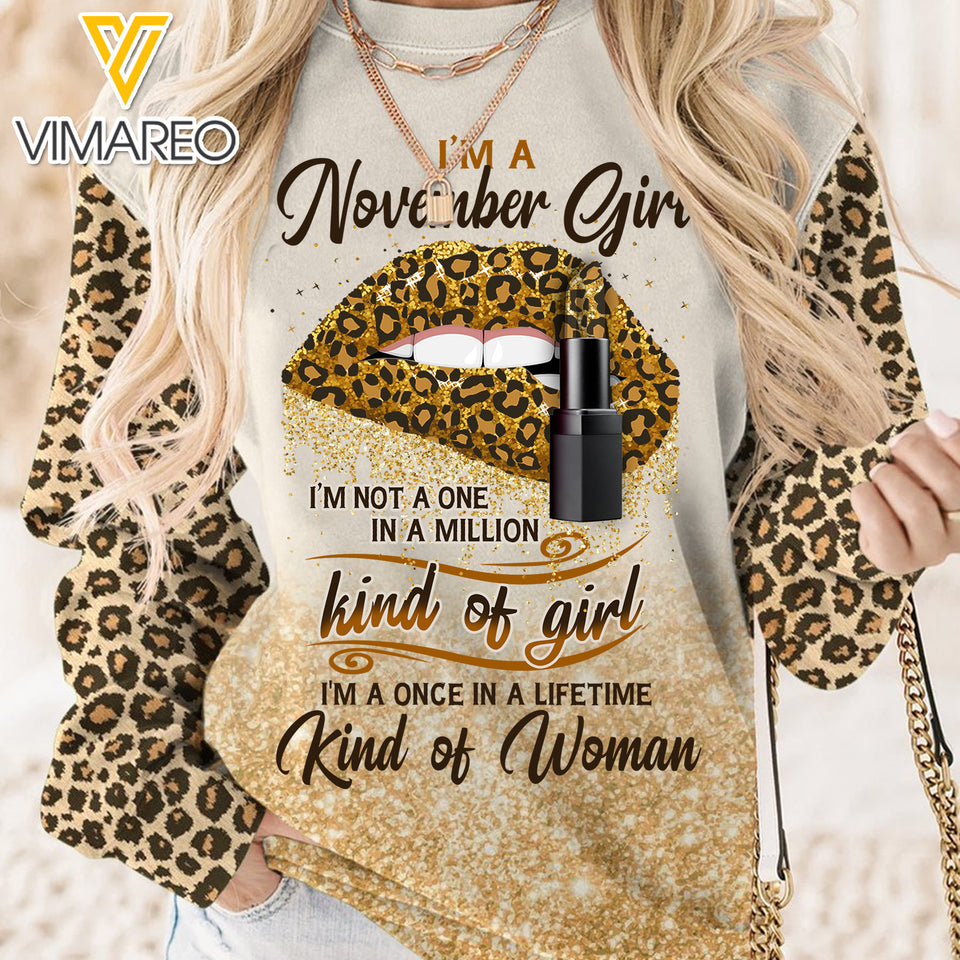 NOVEMBER GIRL KIND OF WOMEN SWEATSHIRT PRINTED TNMA2409