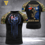 Australian Soldier T-shirt Camo 3d Print QH25