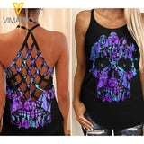 Basset Hound Dog Mom Criss-Cross Open Back Camisole Tank Top MQSEHR