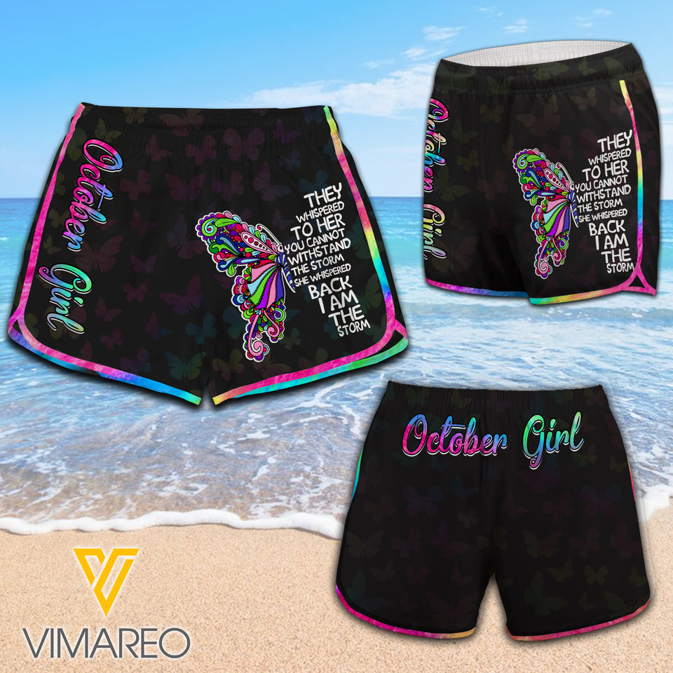 October Girl Women Beach Short Printed JUE-MA23