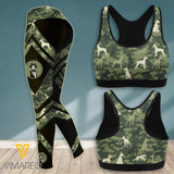 DOBERMAN DOG CAMO SPORT BRA/LEGGING
