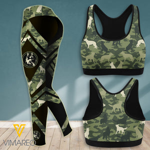 GERMAN SHEPHERD DOG CAMO SPORT BRA/LEGGING