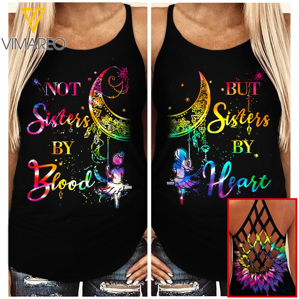 Couple girl Criss-Cross Open Back Camisole Tank Top 2506A