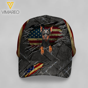 DOBERMAN DOG PEAKED CAP 3D LC