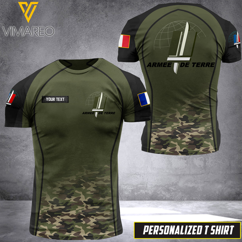 Customized French soldier 3D Printed Combat Shirt EZMQ1604