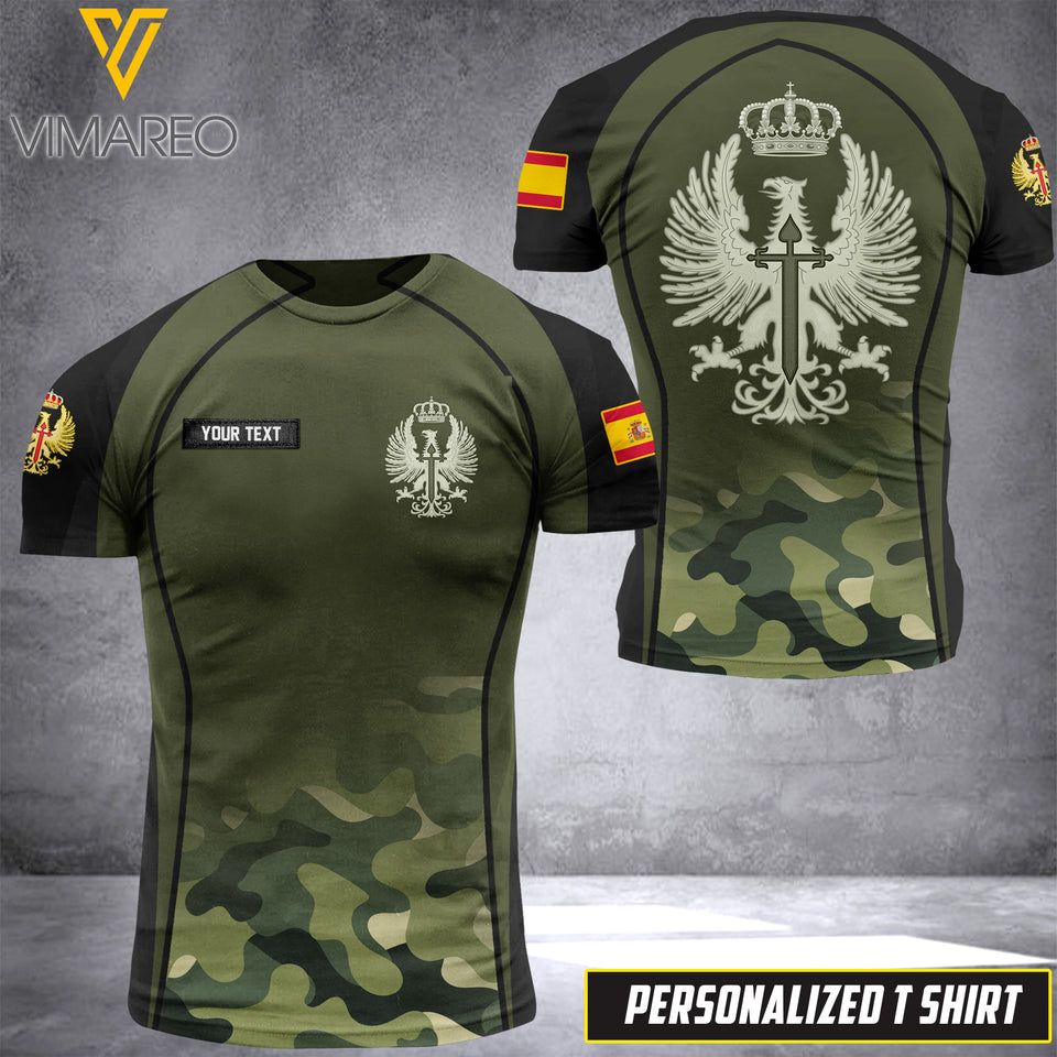 Customized Spanish soldier 3D Printed Combat Shirt EZMQ1604