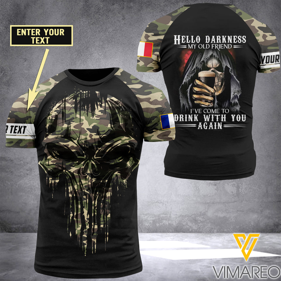Customized French Soldier 3D Printed Combat Shirt EZMQ1205