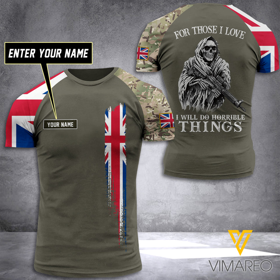 Customized British Soldier 3D Printed Combat Shirt EZMQ210521