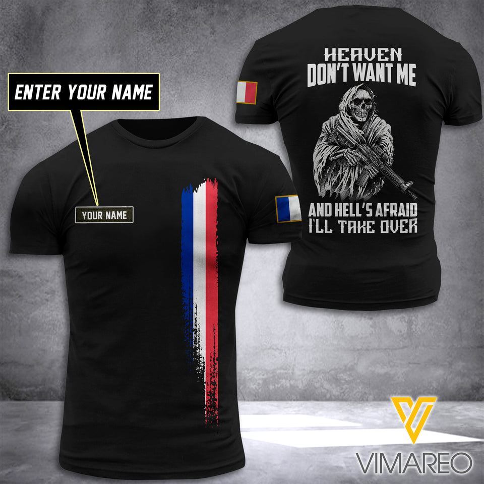 Customized French Soldier 3D Printed Combat Shirt EZMQ290621