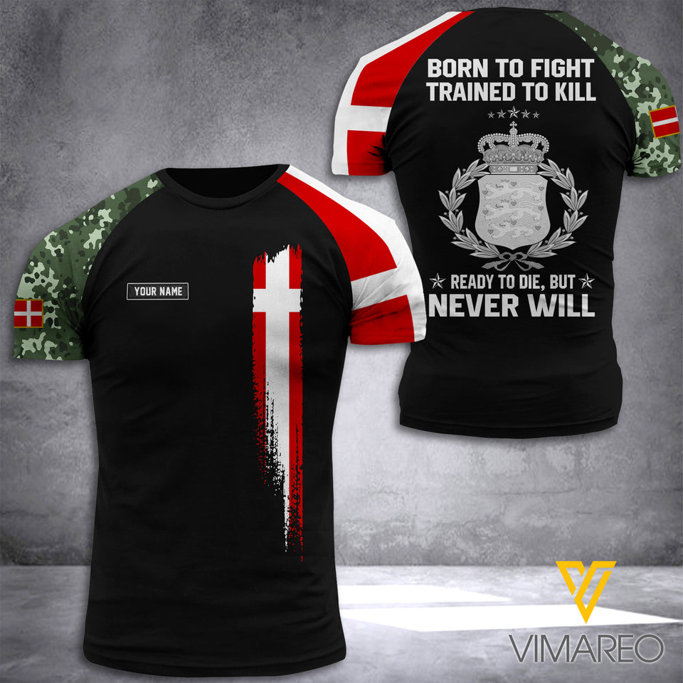 Customized Denmark Soldier 3D Printed Combat Shirt EZLN1407