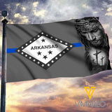 ARKANSAS BLUE LINE FLAG 3D PRINT JESUS