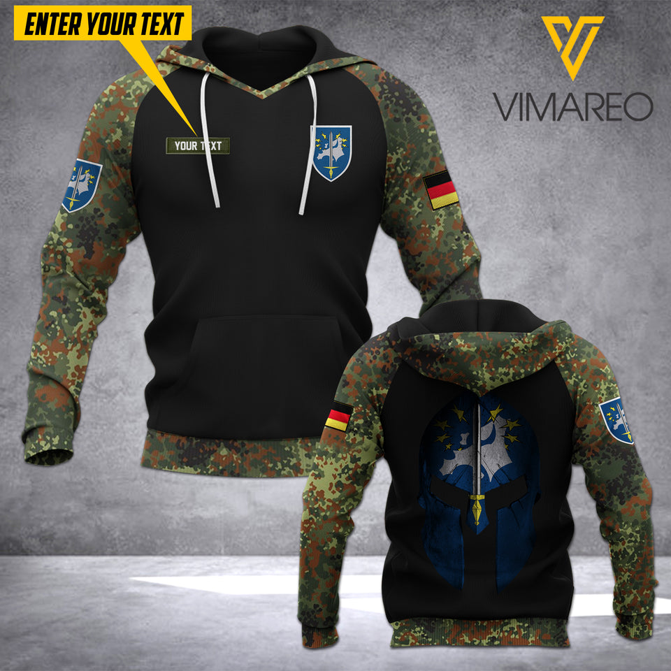 PERSONALIZED European Corps CAMO HOODIE PRINTED JUE-MA18
