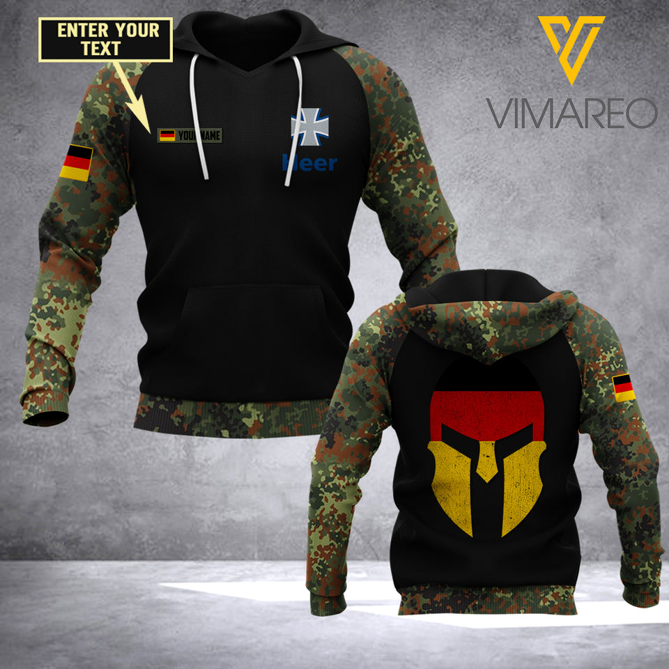 Customized GERMAN Army 3D Printed Shirt/Hoodie 0704NGBA