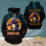 NEVADA GIRL HAPPY HALLOWEEN HOODIE 3D PRINTED NEY168A