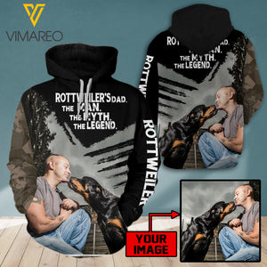 PERSONALIZED ROTTWEILER HOODIE 3D PRINTED AUG-MA23