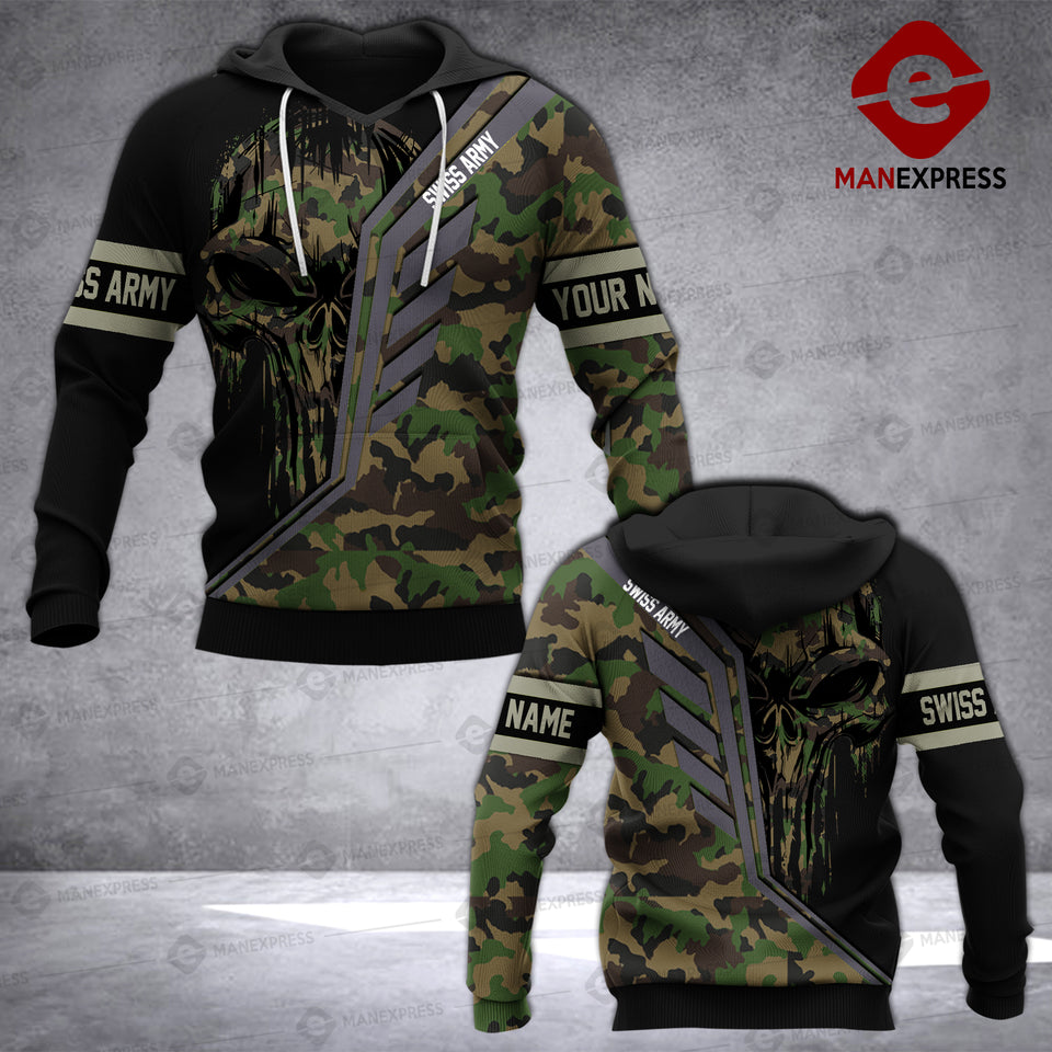 Customized Swiss Soldier 3D Printed Combat Hoodie EZQ1405