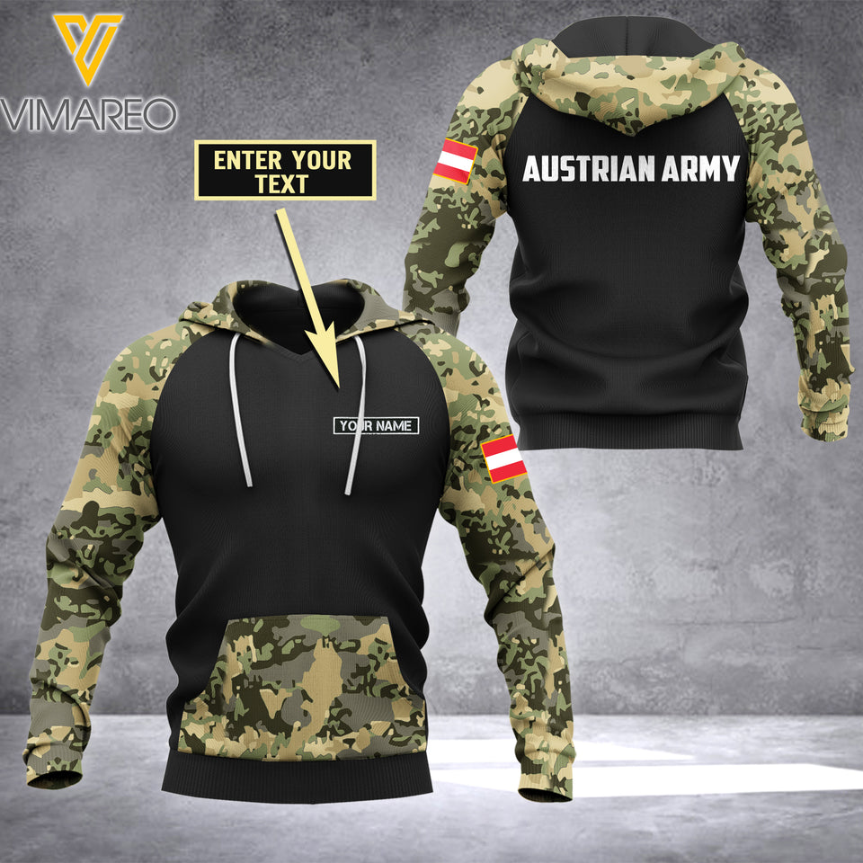 Austrian army Flag Customized 3D PRINTED TSHIRT 0705NGBMQ
