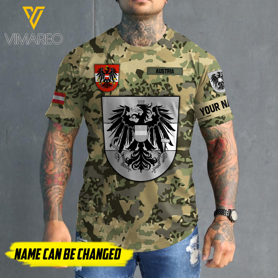Customized Austria 3D PRINTED SHIRT 2407MQ