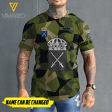 Customized Sweden 3D PRINTED SHIRT 2207MQ