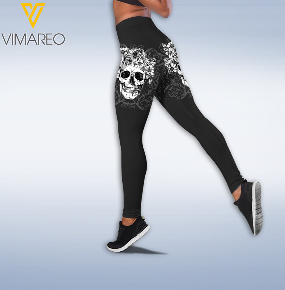 Skull Girl tattoos Criss-Cross Open Back Camisole Tank Top 1405NGBMQ