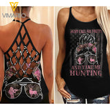 HUNTING Girl Criss-Cross Open Back Camisole Tank Top 1406MQ