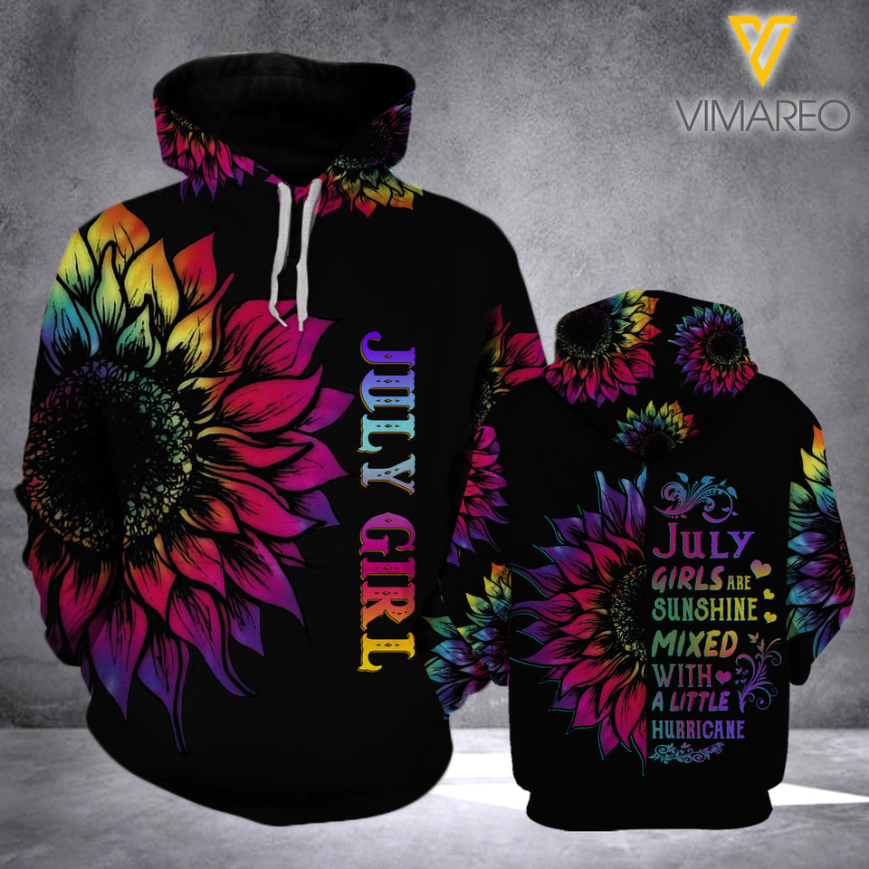 KHMD JULY GIRLS HURRICANE HOODIE 3D PRINTED