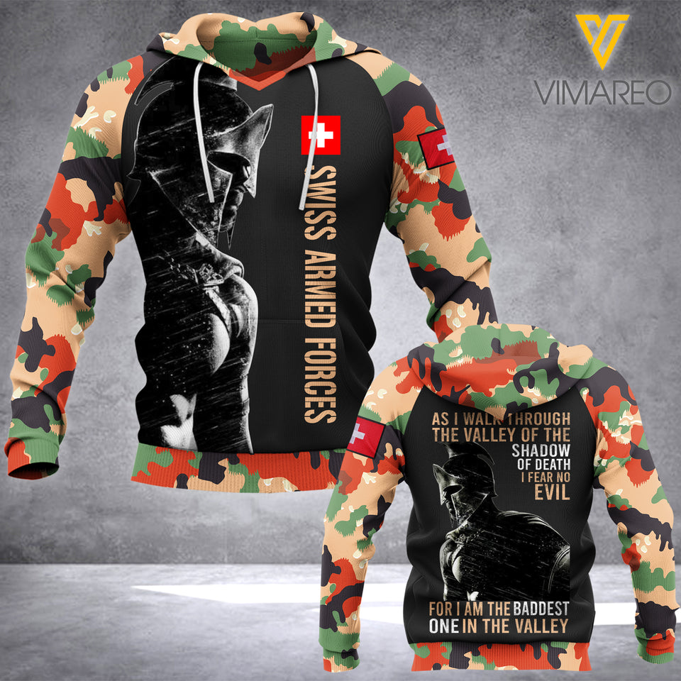 Swiss Armed Force HOODIE 3D PRINTED MAY-MD06