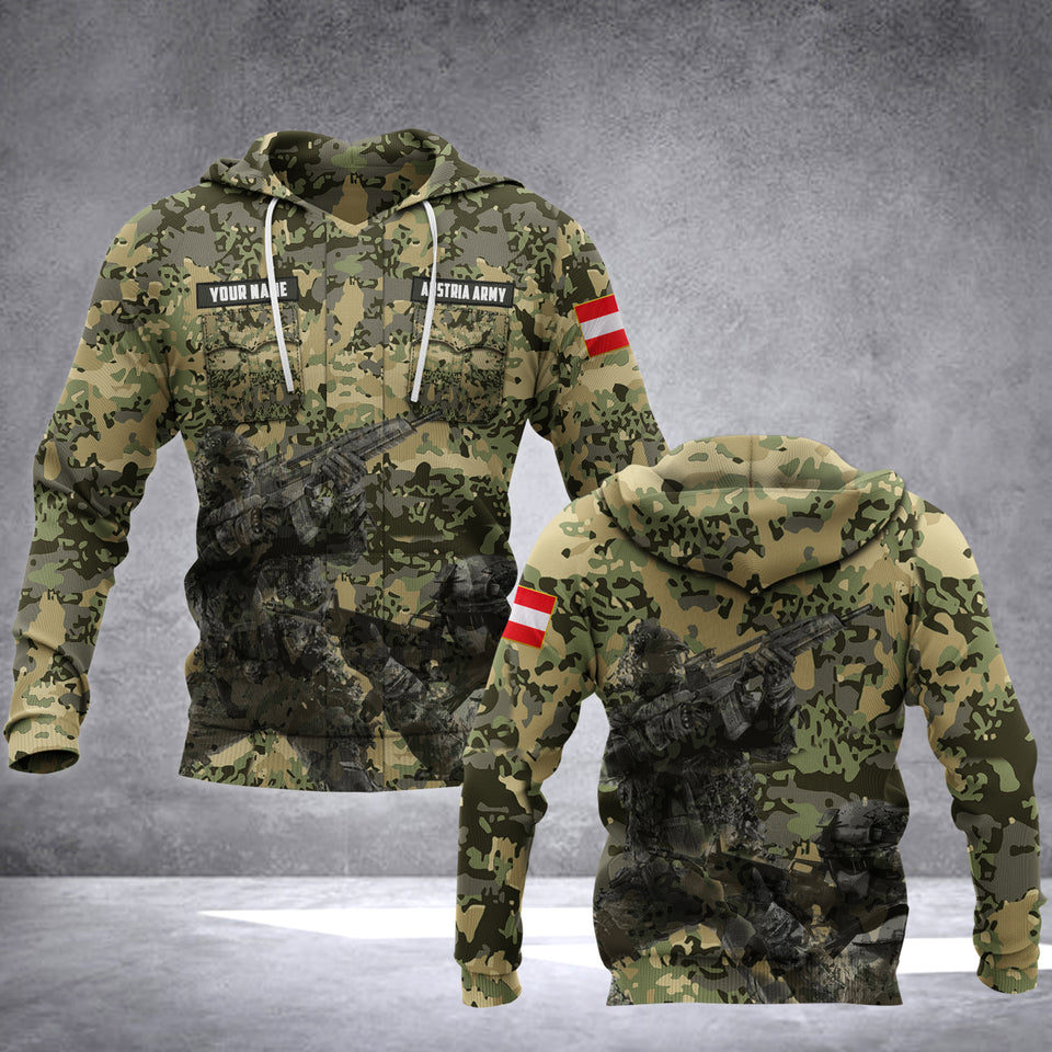 Austrian army Art combat personalized HOODIE 3D PRINTED