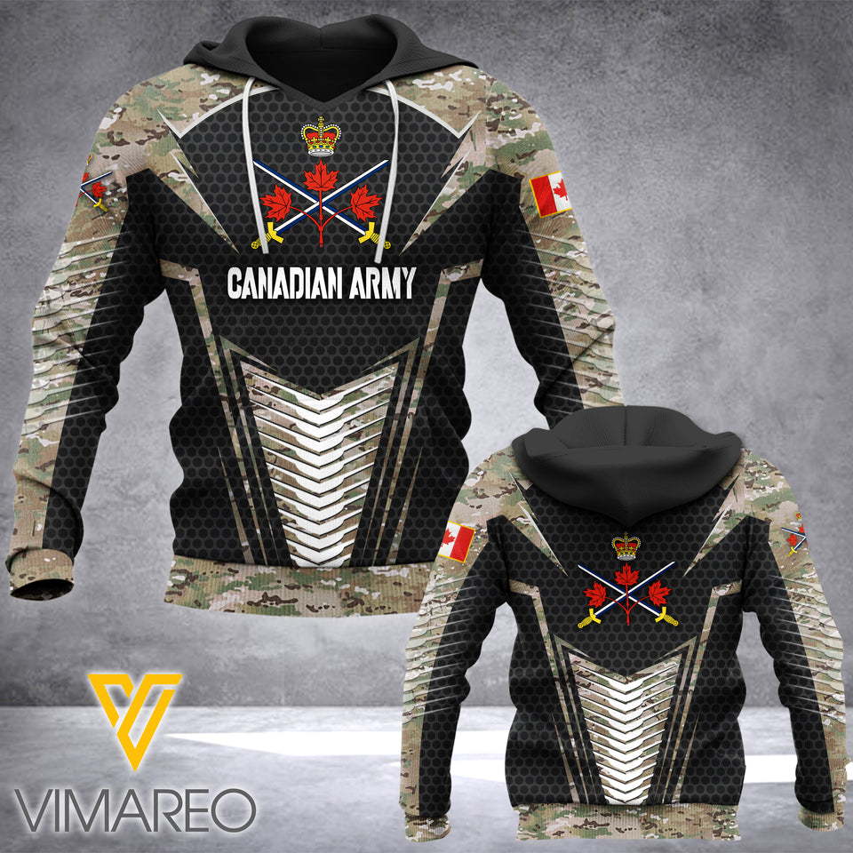 CANADA ARMY HOODIE 3D PRINTED