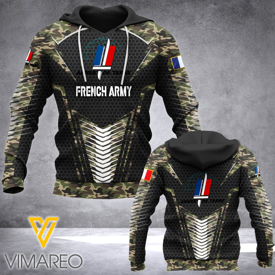 FRENCH ARMY HOODIE 3D PRINTED