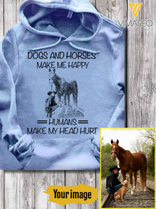 PERSONALIZED YOUR HORSE HOODIE 3D PRINTED JUE-MD21