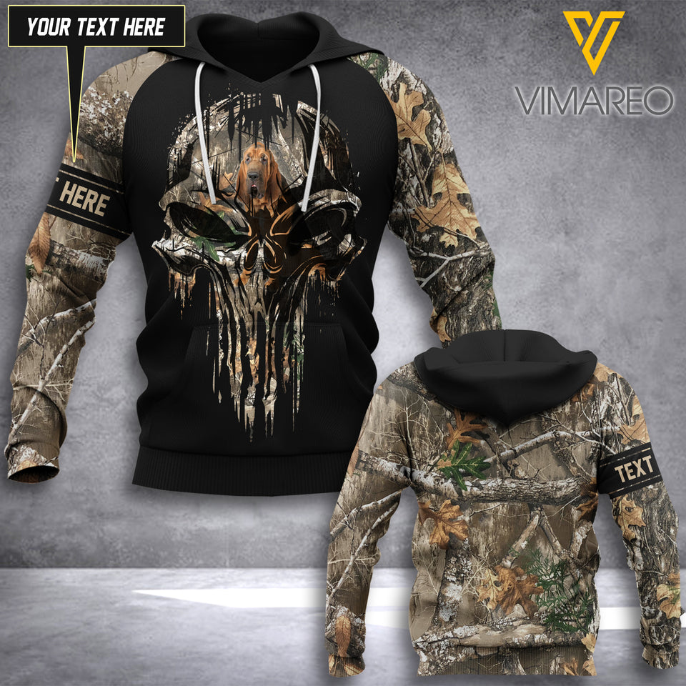 Bloodhound Hunting Camouflage CUSTOMIZED T SHIRT/HOODIE 3D PRINTED