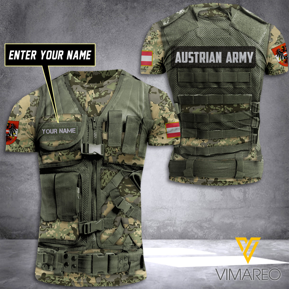 PHN Personalized Austria Army 3D Printed Shirt APR-DT08