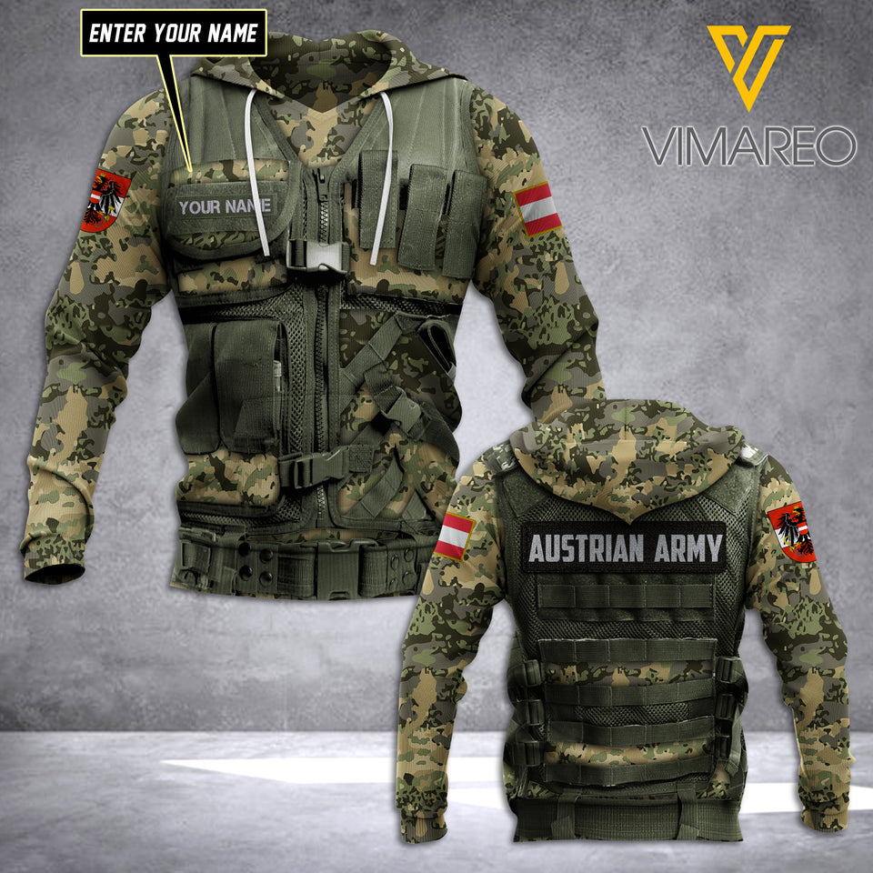 PHN Personalized Austria Army 3D Printed Shirt APR-DT08