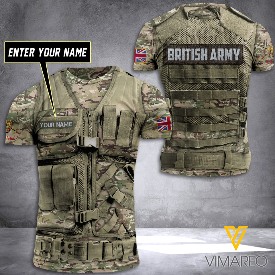 PHN Personalized British Army 3D Printed Shirt APR-DT07