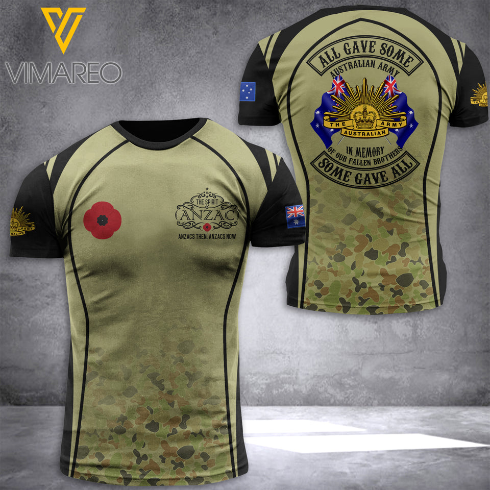 PHN ANZAC DAY TSHIRT 3D PRINTED MAR-DT29
