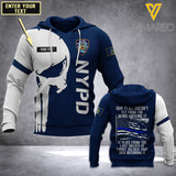PHN PERSONALIZED New York City Police Department (NYPD) HOODIE 3D PRINTED JUL-LN15