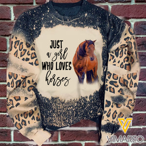 PHN Just A Girl Who Loves American Quarter Horse Sweatshirt Printed SEP-QH23