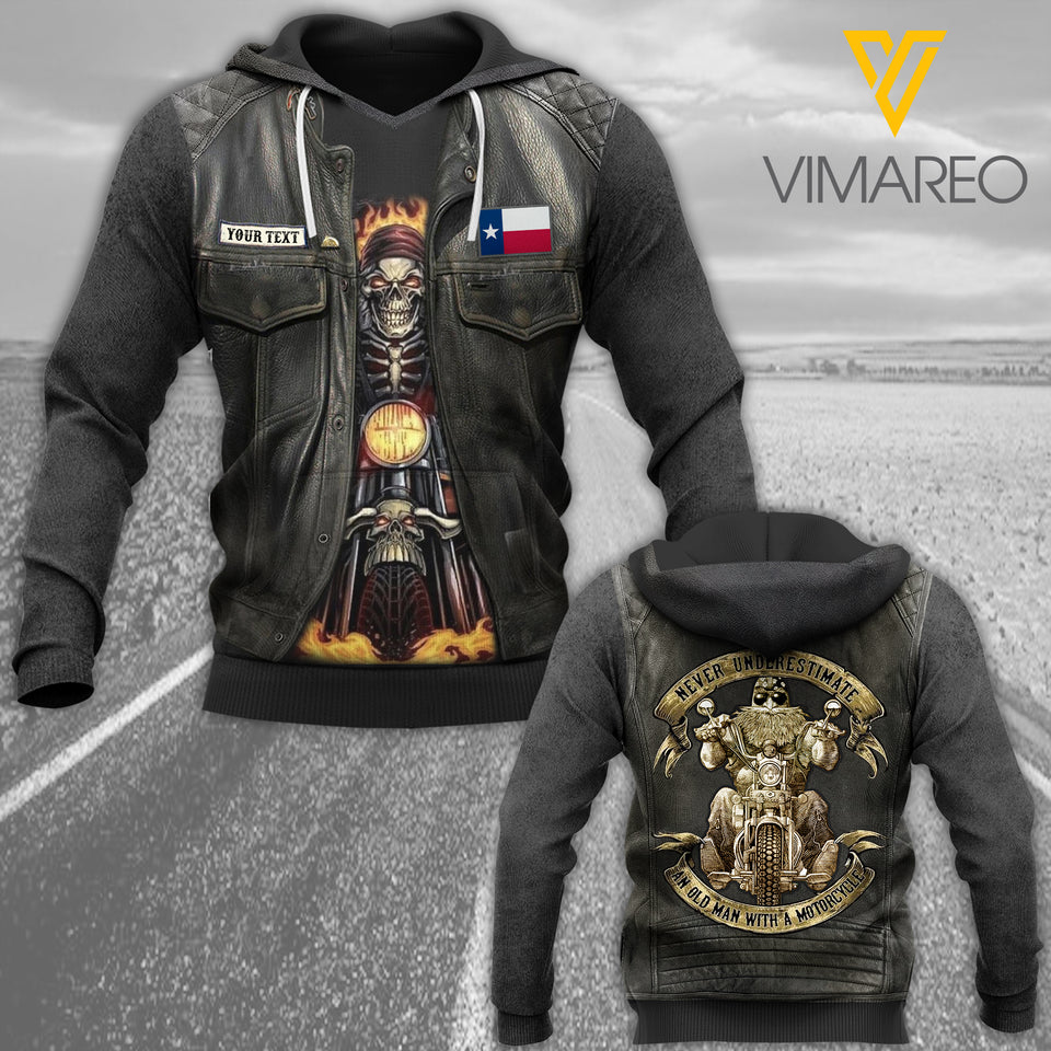 PHN PERSONALIZED TEXAS MOTOCYCLE HOODIE 3D PRINTED MAY-DT12