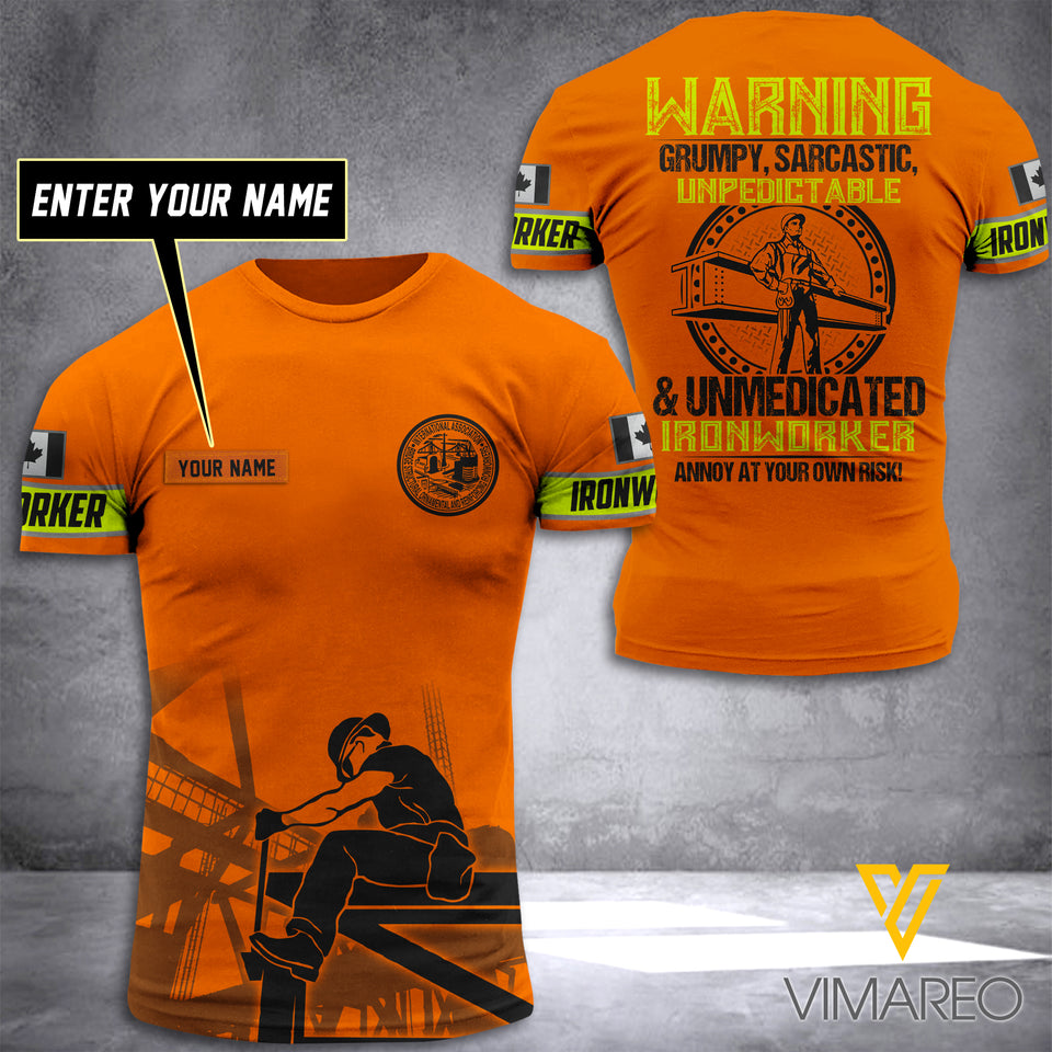 PHN PERSONALIZED CANADIAN Ironworker TSHIRT PRINTED APR-DT19
