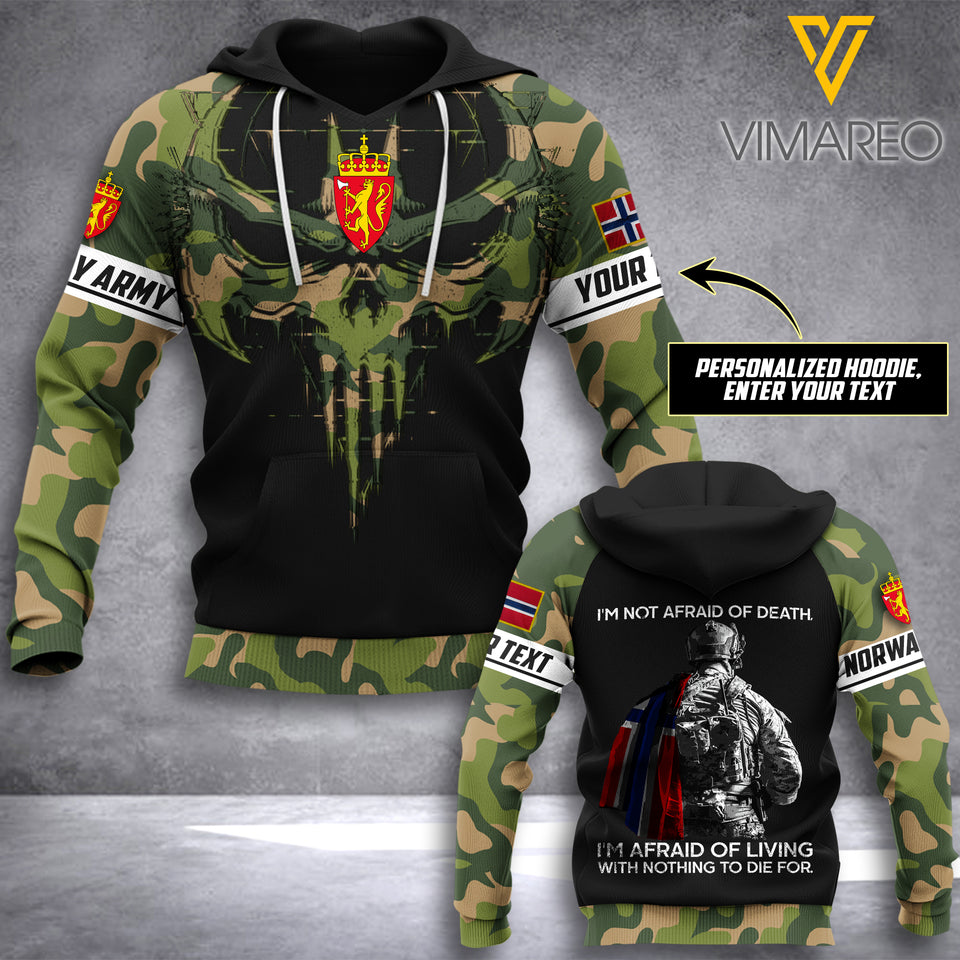 PHN PERSONALIZED NORWEGIAN ARMY HOODIE 3D PRINTED MAY-LN12