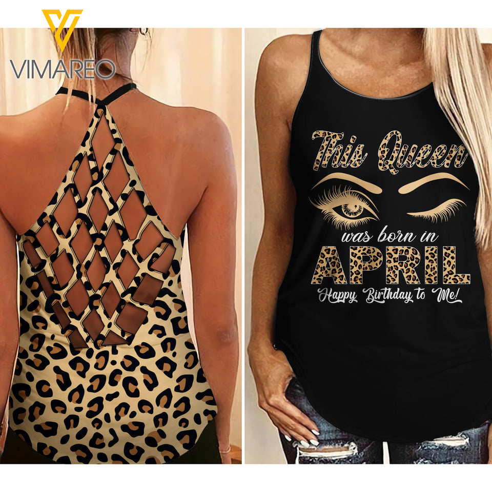 PHN April Girl Criss-Cross Open Back Camisole Tank Top MAR-DT19