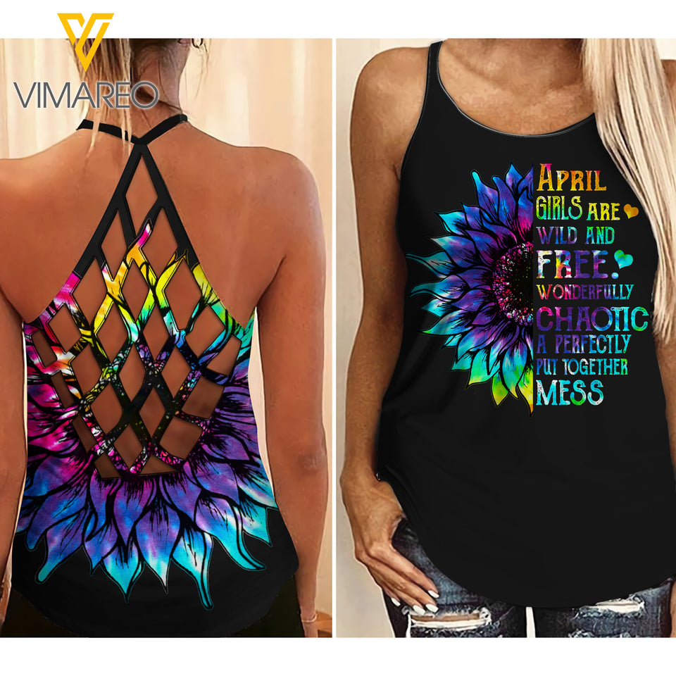 April Girl chaotic Criss-Cross Open Back Camisole Tank Top 2 style ZT1603