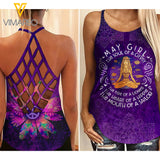PHN May Girl Criss-Cross Open Back Camisole Tank Top Legging MAR-QH23