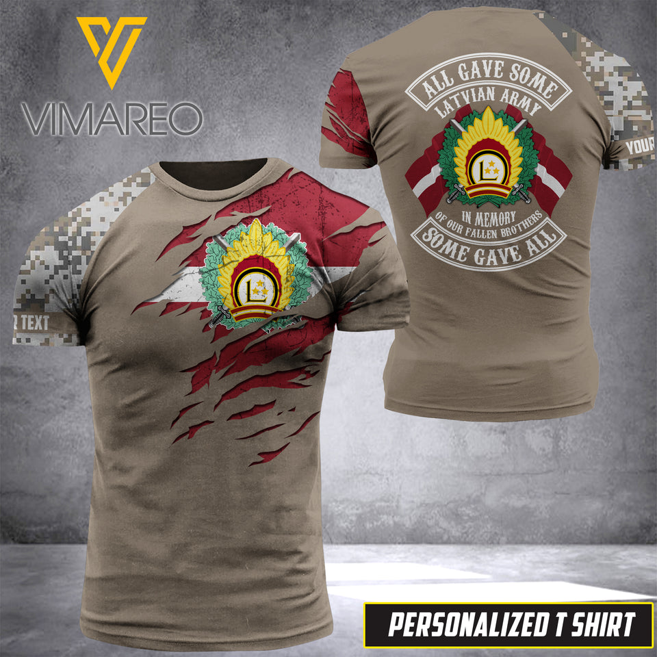 PHN Personalized Latvian National Armed Forces 3D Printed Shirt APR-DT14