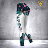 VMAH MAMASAURUS Criss-Cross Open Back Camisole Tank Top Legging MAR-QH11