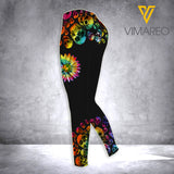 PHN SKULL TYE DYE Criss-Cross Open Back Camisole Tank Top Legging MAR-QH12