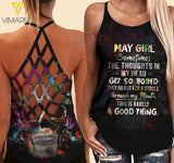 May Criss-Cross Open Back Camisole Tank Top Vm1103