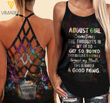 August Criss-Cross Open Back Camisole Tank Top Vm1103