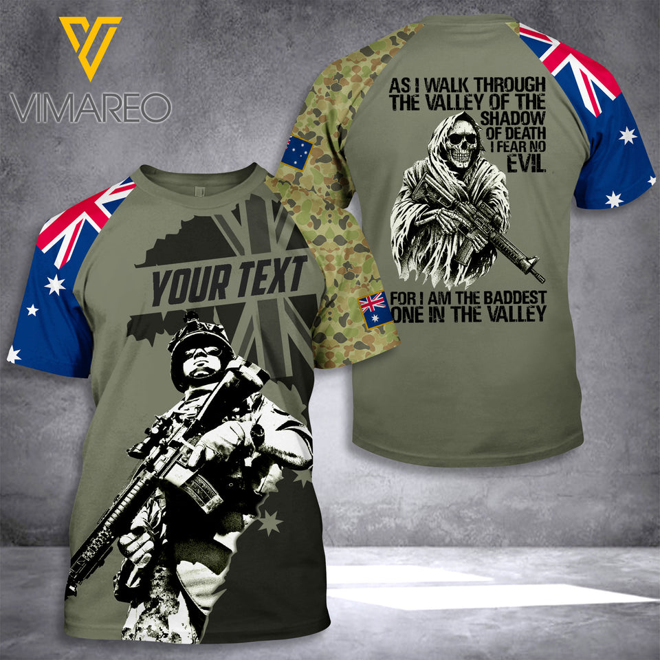 Customized Australian Soldier 3D Printed Combat Shirt EZHQ110621